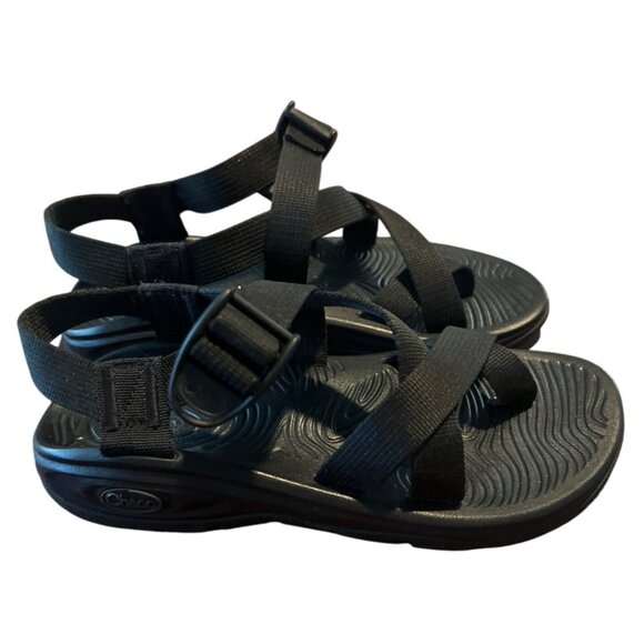 Chaco Womens Black Sandal Size 5 With Adjustable Straps - Picture 4 of 7